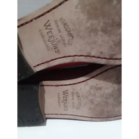 Weejuns Hand Crafted Genuine Leather Red Patent Leather Penny Loafer Shoes Sz 10 - Picture 10 of 10